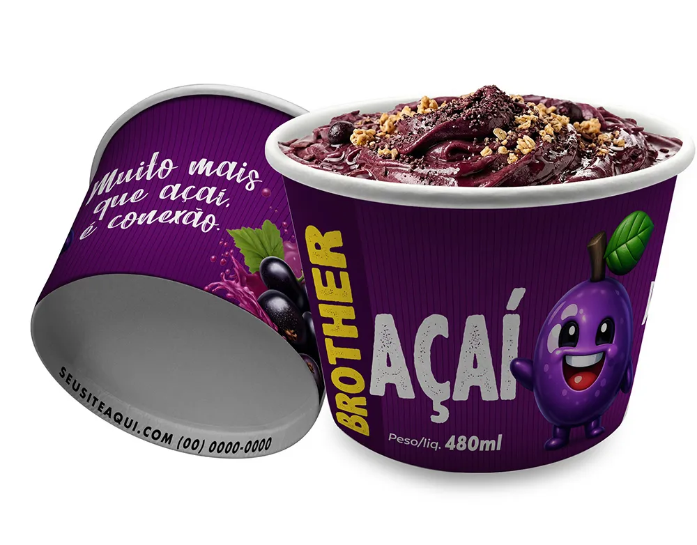 Pote Personalizado 480ml Biodegradável 240g